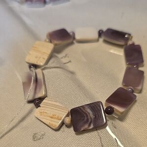 Elegant Purple Wampum  Bracelet